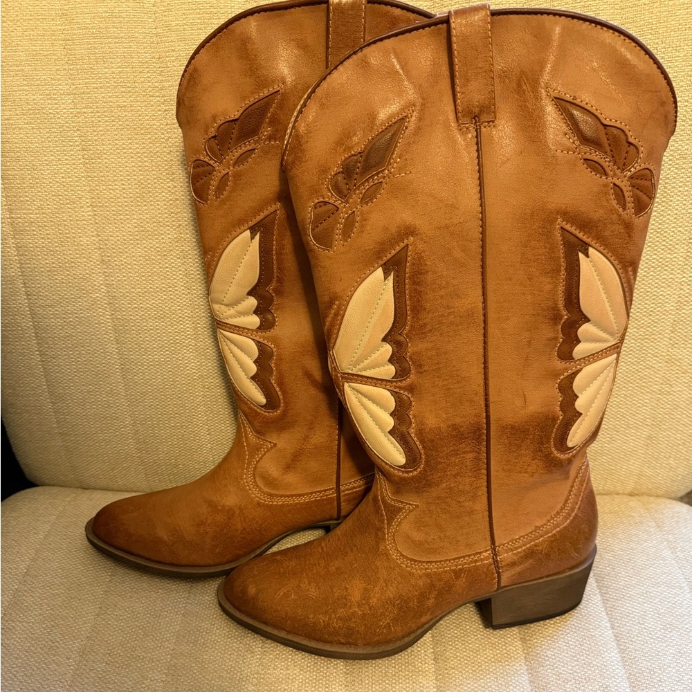 Monarch Butterfly Cut Out Boots